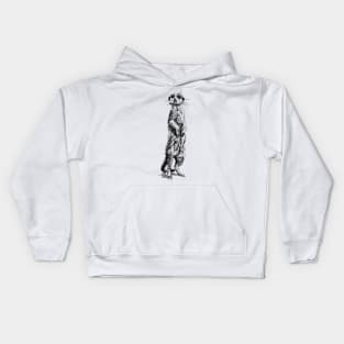 Meerkat Ink Drawing Kids Hoodie